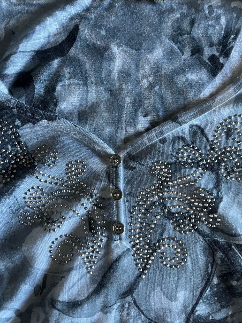 Y2k Butterfly Rhinestone Top - Picture 3 of 5